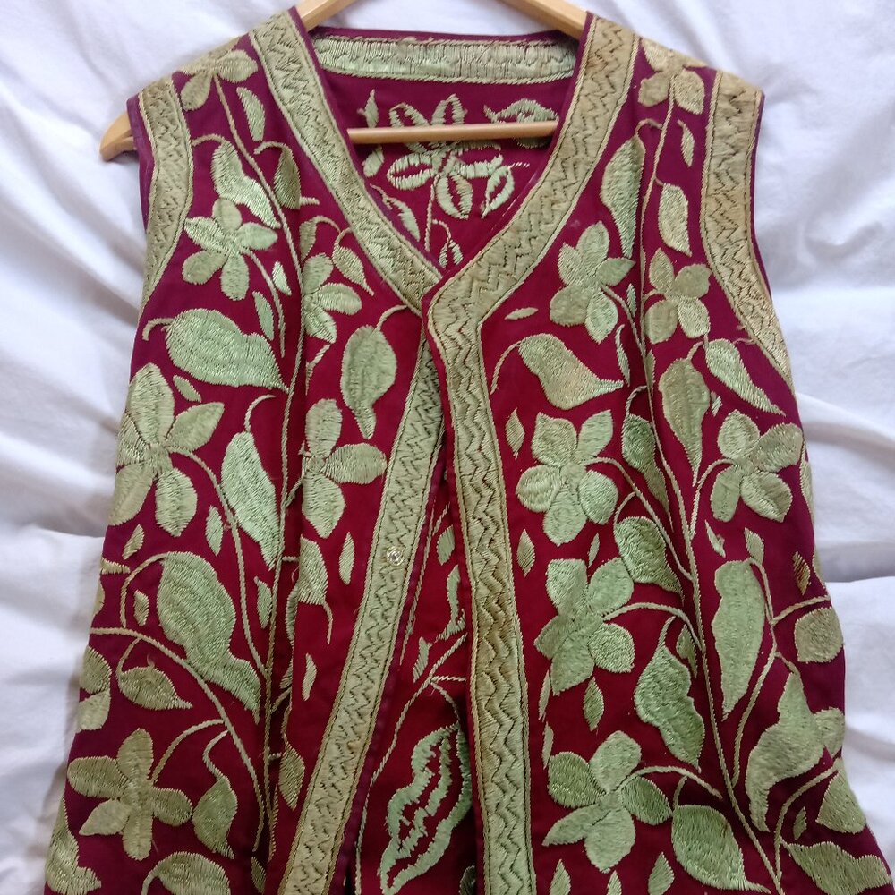 Vintage Afghan Vest 1970 Handmade Unisex
